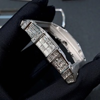 Montre mécanique édition limitée, livraison rapide, titane, boîtier serti de diamants, montre homme haut de gamme pour affaires