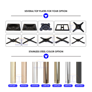 Nueva <span class=keywords><strong>Base</strong></span> Ajustable de Aluminio para Mesa Elevadora de 108 cm con Centro X para Mesa Plegable de Bistro, Patio o Cafetería al Aire Libre - Product Image 5
