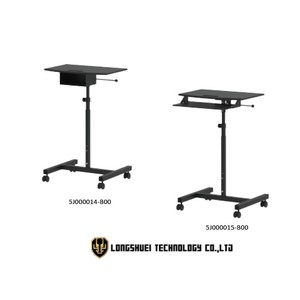 Escritorio moderno de MDF para ordenador con cajones negros Soportes de TV y productos de carrito - Product Image 5