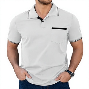 Polo de Algodón Grueso de Primera Calidad, Estilo Americano Clásico, Polo Elegante con Cierre de Botones - Product Image 1