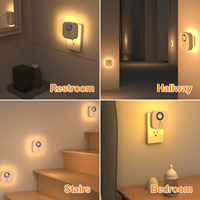 Lampe d'armoire moderne minimaliste en plastique avec détecteur de mouvement, rétroéclairage RGB, conception intelligente à détection de mouvement ; s'allume/s'éteint à la détection d'une personne