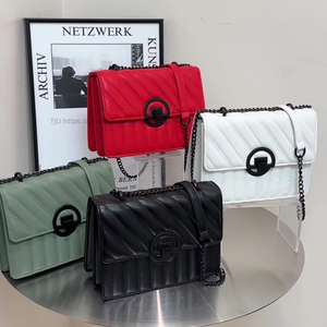 New Arrival Women's Fashion Trendy PU Shoulder Tote Bag Minimalist Large Capacity Chain Zipper Closure Cute <b>Purse</b> Tanjing - Product Image 2