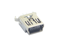 Conectores de cable automotrices para automóviles eléctricos MINI USB 5P 180 ° Tipo B Pin doblado/recto para uso industrial