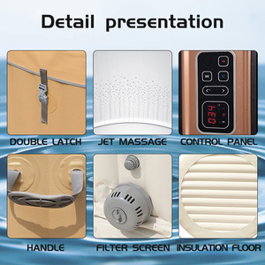 Jacuzzi inflable personalizado para exteriores, piscina portátil con hidromasaje para 2 personas, diseño moderno. - Product Image 6