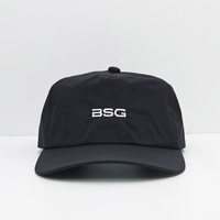 Casquette de baseball snapback légère en nylon pour homme, style old school, non structurée, à 5 panneaux, avec broderie de mini lettres personnalisée et visière de 7 cm