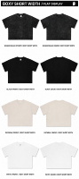 T-shirt court et ample en coton 260 GSM, délavé à l'acide, personnalisable, avec motifs imprimés à la demande et broderies, faible MOQ, vente en gros en stock