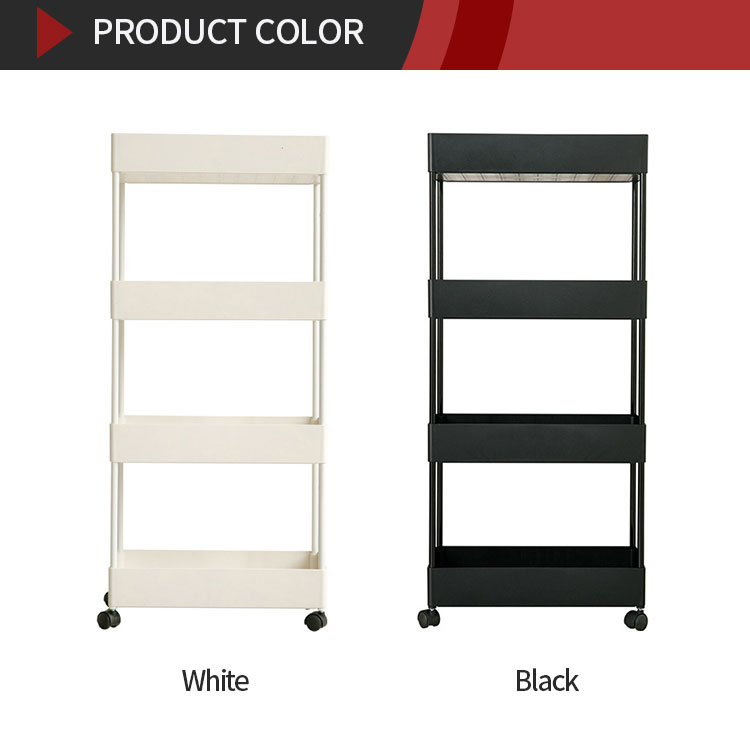 Movable Organizer Kitchen Metal 3 Tier Metal Utility Cart 3 Tier