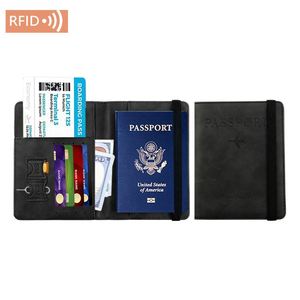 Wholesale Blank Men Family Travel <b>Wallet</b> Passport Cover Case Custom Logo Pu Leather Rfid Blocking Passport <b>Holder</b> - Product Image 2