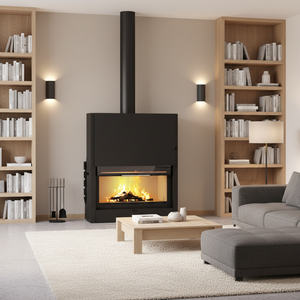 <span class=keywords><strong>Cheminée</strong></span> à bois en acier, combustion efficace sans fumée, pour salon, villa, chauffage intérieur, à vendre - Product Image 1