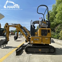 Mini-excavatrice XE10U d'origine chinoise avec fonction de rotation de flèche, idéale pour les projets de jardinage, d'agriculture et de construction intérieure