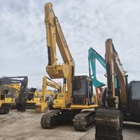 Excavatrice Komatsu PC160 d'occasion de haute qualité, 16 tonnes, avec composants essentiels de boîte de vitesses et de moteur hydraulique sur chenilles
