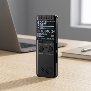 Black 32GB WAV Digital Voice Recorder Professional Noise Reduction Long Battery USB Zinc Alloy <b>Case</b> One-key Portable MP3 Player - Product Image 3
