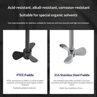 XUANLE Mezclador Vertical de Tambor IBC de 1 Tonelada de Acero Inoxidable 316 Anticorrosión con Motor y Paleta de PTFE para Salmuera, Ácido y Sosa Cáustica, 1 Año de Garantía