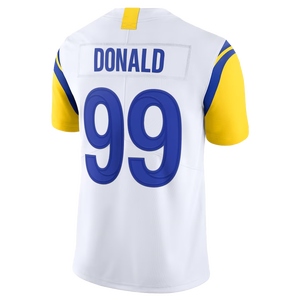 Venta al por mayor 2024 de alta calidad Cooper Kupp 10 # <span class=keywords><strong>Aaron</strong></span> <span class=keywords><strong>Donald</strong></span> 99 # camisetas de fútbol americano blanco-azul cosido pantalones cortos transpirables - Product Image 5