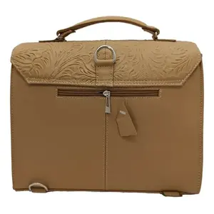 Bolso de Mano Tipo Sobre para Mujer, Marca Fana, en Cuero PU Color Camel, con Cierre de Broche y Correa de Cadena, Estilo Clásico para Uso Diario - Product Image 4