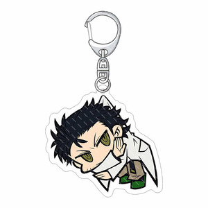 LLavero de plástico acrílico de Anime <span class=keywords><strong>Steins</strong></span> <span class=keywords><strong>Gate</strong></span> figura de dibujos animados Okabe Rintarou Makise Kurisu colgante llavero 6CM joyería impresa UV - Product Image 1