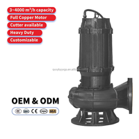 Pompa Air Limbah Submersible Listrik Tekanan Rendah Bertenaga Motor AC 1-8HP OEM Baja Tahan Karat Harga Kompetitif