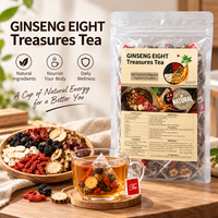 Thé aux herbes aux huit trésors de ginseng naturel 8g x 25 sachets de thé, fabricant de thé bien-être traditionnel chinois