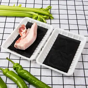 180x100mm 4 X 7 Perforated Film Meat Soaker Absorb Meat Pack Pad For Poultry