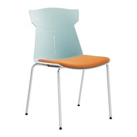 Échantillon gratuit chaise de conférence ergonomique en plastique sans bras pour les visiteurs d'événements de train empilable pour les salles de réunion et les gymnases extérieurs