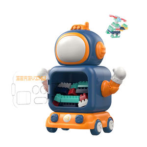 Gran recomendación, 108 Uds., bloques de construcción DIY, juegos de dinosaurios, modelo creativo de juguete con coche de bloques de construcción de rueda libre - Product Image 1