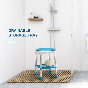 LQX Tabourets de douche pivotants à montage sans outil Chaise de <span class=keywords><strong>baignoire</strong></span> réglable et banc de siège de <span class=keywords><strong>baignoire</strong></span> pour personnes âgées handicapées et handicapées - Product Image 3