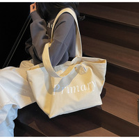 Sac fourre-tout promotionnel en toile de coton, grand format, design élégant, personnalisable avec logo imprimé, lavable, durable, vierge, pour le shopping, vente en gros