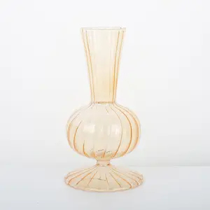 ガラス製花瓶クリアトールワイドガラス製大型口吹き
