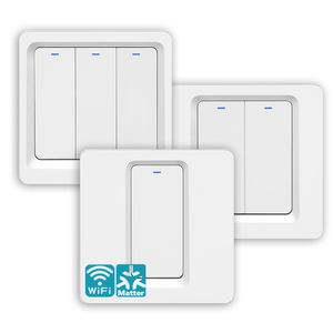 MT-SW-1021 Interruptor de Luz Inteligente WiFi Estándar Europeo Matter, Táctil de Pared, 1, 2 o 3 Botones, Control Remoto Alexa, Compatible con SmartThings - Product Image 1