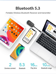 Agetunr J51 v5.3 Bluetooth Transmitter <span class=keywords><strong>Receiver</strong></span> 2-in-1 Bluetooth AUX Adapter cho TV/xe/PC/phòng tập thể dục, cặp 2 thiết bị cùng một lúc - Product Image 6