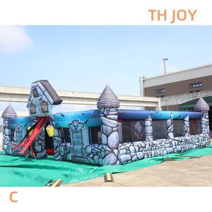 Navire aérien gratuit à porte, labyrinthe gonflable <span class=keywords><strong>de</strong></span> <span class=keywords><strong>terreur</strong></span> personnalisé, labyrinthe drôle <span class=keywords><strong>de</strong></span> zombie Halloween gonflable Huanted House Ecape Room - Product Image 3