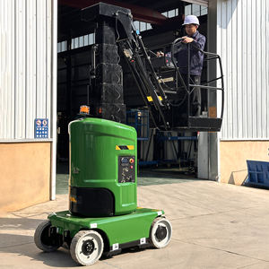 Penjualan pabrik 200KG 11.2m Mini Man Lift mendorong sendiri tiang vertikal Lift Boom kecil dengan JIB untuk Platform kerja udara - Product Image 5