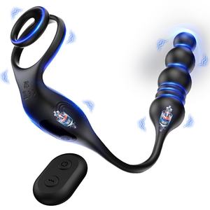 لعبة جنسية محفزة للغاية تبقى حلقة قضيب صلبة للرجال مع سدادة حلقة قضيب سدادة للمؤخرة - Product Image 1