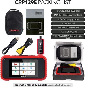 Lecteur de code professionnel Creader 129E CRP129E, fonction OBD2 complète, outil de haute qualité 12V pour plusieurs marques de voitures, garantie de 24 mois - Product Image 3