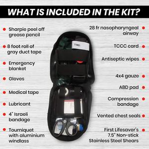 Bolsa médica <span class=keywords><strong>Kit</strong></span> de primeros auxilios individual táctico compacto <span class=keywords><strong>Kit</strong></span> de trauma IFAK con torniquete - Product Image 2