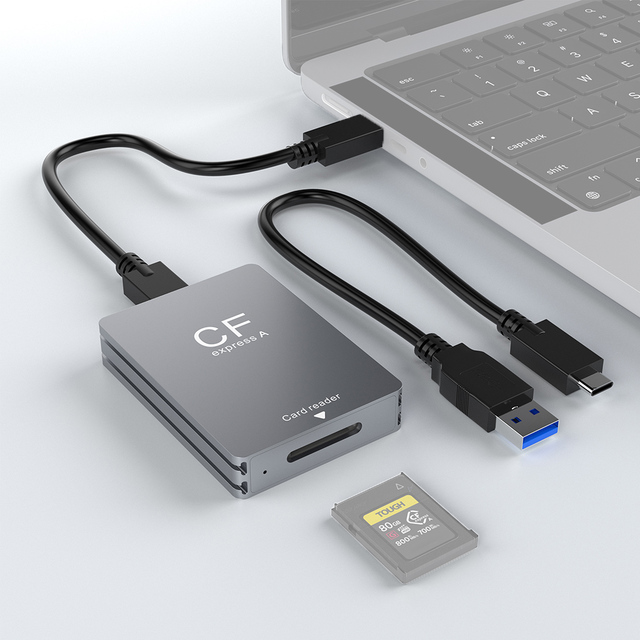CFexpress Type a Card Reader USB3.2 Gen2 10Gbps Type C SD Card Reader Memory Card Adapter Reading