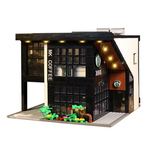 Ensemble de blocs de <span class=keywords><strong>construction</strong></span> d'architecture de modèle de café Led City Coffee House pour cadeau adulte - Product Image 2