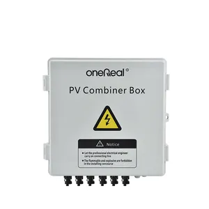 YRKQ kotak Combiner Solar PV, Konektor MC4 6 INPUT 1 OUTPUT DC