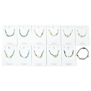 Bracciale con perline in acciaio inossidabile, set da 12 pezzi, gioielli alla moda, fatto a mano. - Product Image 2