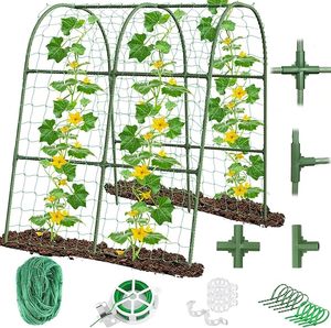 Arch-frame vườn <span class=keywords><strong>trellis</strong></span> cho leo núi ngoài trời cây kim loại và <span class=keywords><strong>PVC</strong></span> hỗ trợ clip cho rau nho cà chua đậu đậu - Product Image 2