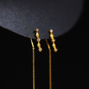 Orecchini Pendenti Lunghi Ispirati alla Francia per Donne, Eleganti a Forma di Diamante, Gioielli alla Moda che Valorizzano il Viso - Product Image 2