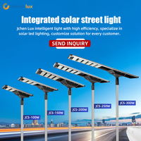 Lampadaire Solaire LED Extérieur en Aluminium 100W 150W 200W 250W 300W avec Caméra de Surveillance