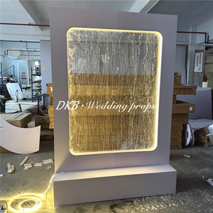 Insegna di Benvenuto a Cascata in Metallo Bianco per Matrimoni, Fontana d'Acqua Decorativa per Ingresso, Vendita Diretta dalla Fabbrica DKB - Product Image 5