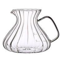 Set Pembuat Kopi Pour-over Modern Minimalis, Server Kopi Berbentuk Lonceng Lebar dari Kaca Borosilikat untuk Dripper dan Tempat Kantong Pour-over