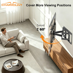 Full Motion <strong>TV</strong> Wall <strong>Bracket</strong> with Long <strong>Extension</strong> 50-475mm for Large 120" <strong>TVs</strong> 80kgs Capacity Tilt Swivel Articulating Wall Mount - Product Image 5