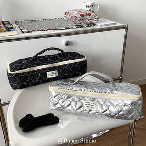 Bolsa de Gran Capacidad con Cierre, 35*11*9CM, de Nailon, para Guardar el Secador de Pelo, con Logotipo Impreso, Bolsa de Cosméticos para Mujer, para Viaje - Product Image 4