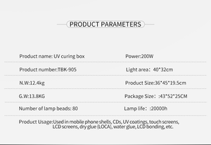 TBK 905 Scatola di Polimerizzazione UV Ultravioletta per <span class=keywords><strong>Riparazione</strong></span> Telefoni Cellulari, Asciugatura <span class=keywords><strong>Schermo</strong></span> <span class=keywords><strong>LCD</strong></span> Touch - Product Image 6