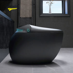 Venta caliente inteligente gris y negro WC inodoro autolimpiante agradable Control remoto inteligente baño inodoro forma de cuenco alargado - Product Image 3