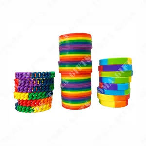 factory custom logo cheap promotional fermoir bracelets festival blank silicone wristband buckle rubber wrist band