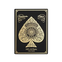 Cartes de poker Texas Hold'em de qualité supérieure, uniques, avec bordures dorées et argentées, cartes à jouer en plastique PVC imperméables avec une grande police pour les jeux de société